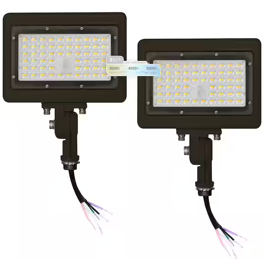 50W BRZ OUTDR LED FLOODLIGHT 2PK