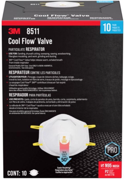 3M COOL FLOW N95 VALVE MASK 10PK